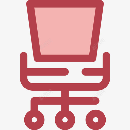 办公椅员工组织4红色图标svg_新图网 https://ixintu.com 办公椅 员工组织4 红色