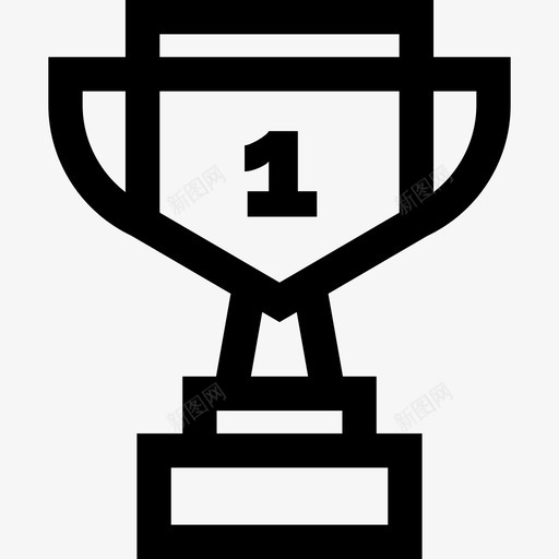 奖杯数字营销21线性图标svg_新图网 https://ixintu.com 奖杯 数字营销21 线性