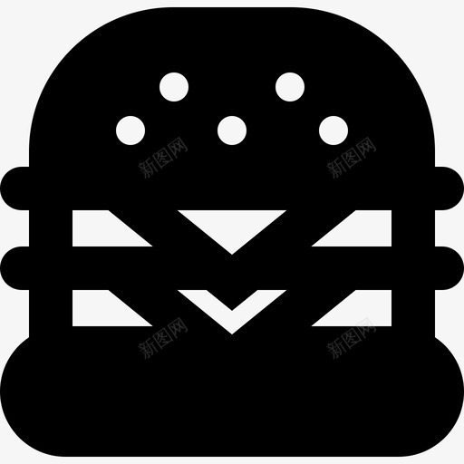 汉堡套餐3填充图标svg_新图网 https://ixintu.com 填充 套餐3 汉堡