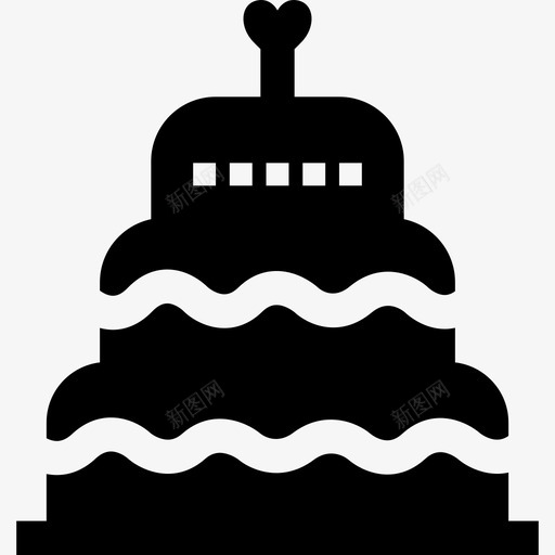 蛋糕爱情和浪漫12填充图标svg_新图网 https://ixintu.com 填充 爱情和浪漫12 蛋糕