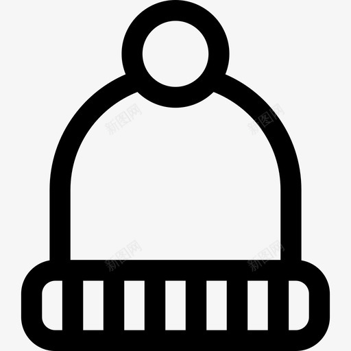 冬季帽冬季元素5线性图标svg_新图网 https://ixintu.com 冬季元素5 冬季帽 线性