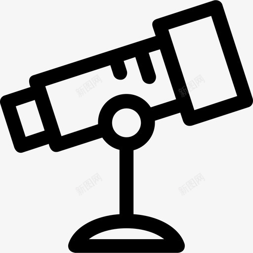 望远镜科学技术2直线图标svg_新图网 https://ixintu.com 望远镜 直线 科学技术2