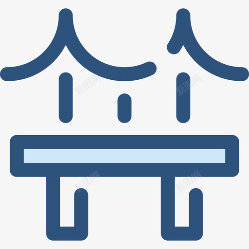 金门大桥旅游16号蓝色图标svg_新图网 https://ixintu.com 旅游16号 蓝色 金门大桥