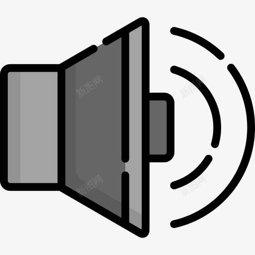 音量ui界面4线颜色图标svg_新图网 https://ixintu.com ui界面4 线颜色 音量