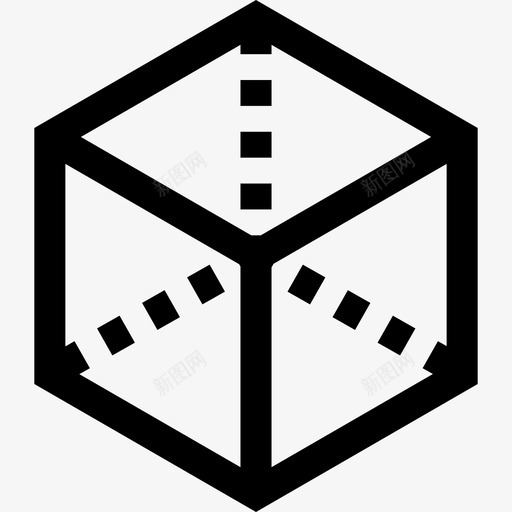 立方体知识10线性图标svg_新图网 https://ixintu.com 知识10 立方体 线性