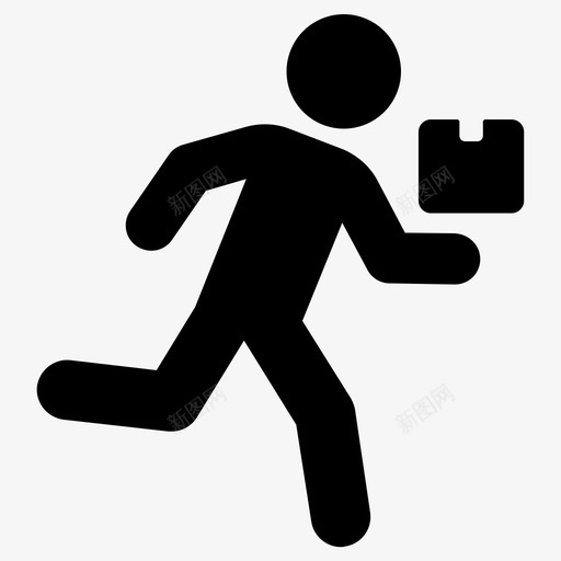 送货员快递员包裹图标svg_新图网 https://ixintu.com 包裹 快递员 送货员