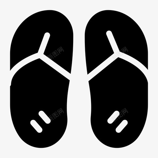 人字拖时尚脚穿图标svg_新图网 https://ixintu.com 人字拖 凉鞋 拖鞋 时尚 脚穿 节日标志符号