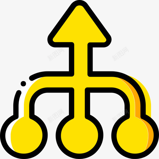 箭头箭头13黄色图标svg_新图网 https://ixintu.com 箭头 箭头13 黄色
