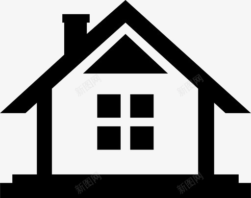 住宅建筑物房地产图标svg_新图网 https://ixintu.com 住宅 住宅和房屋 建筑物 房地产