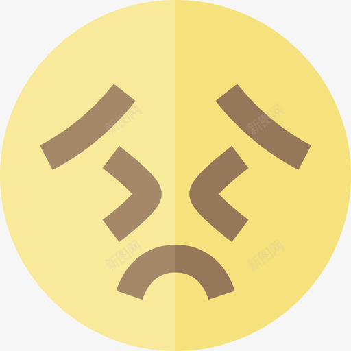 害怕表情符号8平淡图标svg_新图网 https://ixintu.com 害怕 平淡 表情符号8