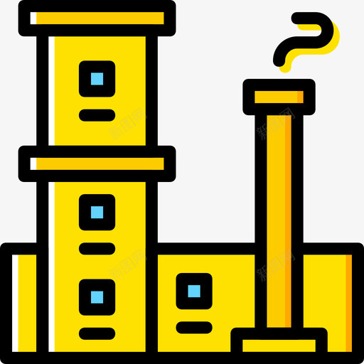 工厂工业8黄色图标svg_新图网 https://ixintu.com 工业8 工厂 黄色