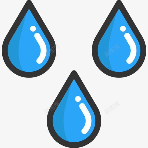 雨秋元素5线条色彩图标svg_新图网 https://ixintu.com 秋元素5 线条色彩 雨
