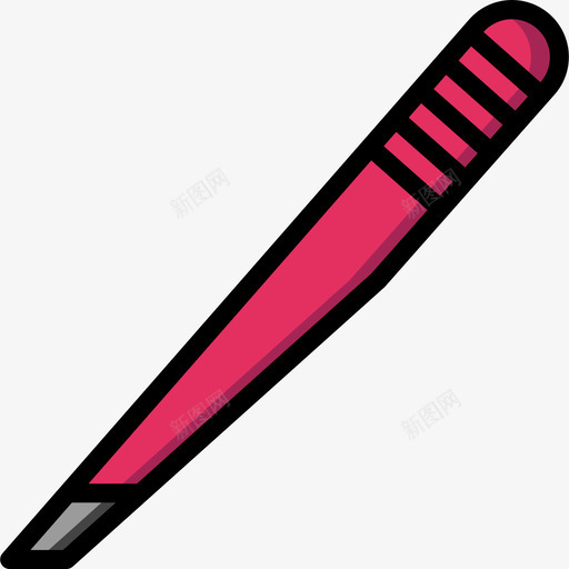 镊子浴室用品4线性颜色图标svg_新图网 https://ixintu.com 浴室用品4 线性颜色 镊子