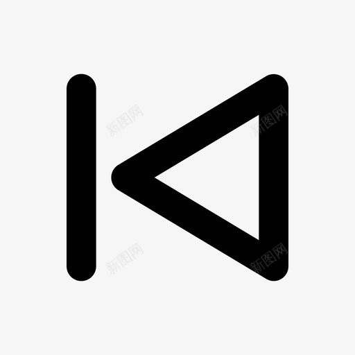 回放后退音乐图标svg_新图网 https://ixintu.com 上一个 后退 回放 播放 视频 音乐 音乐视频播放器