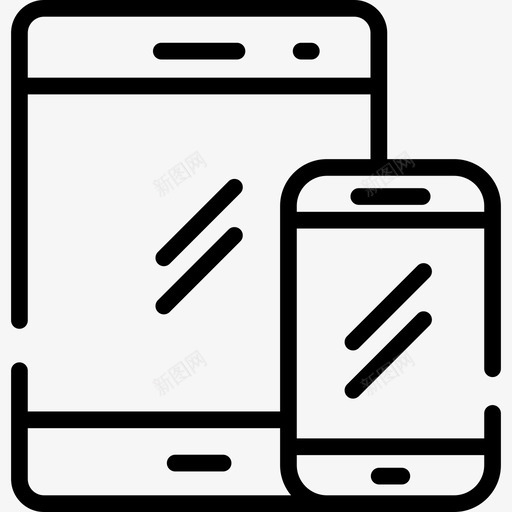 响应式数字营销23线性图标svg_新图网 https://ixintu.com 响应式 数字营销23 线性