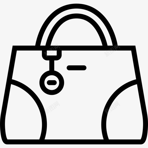 手袋女性配件线性图标svg_新图网 https://ixintu.com 女性配件 手袋 线性