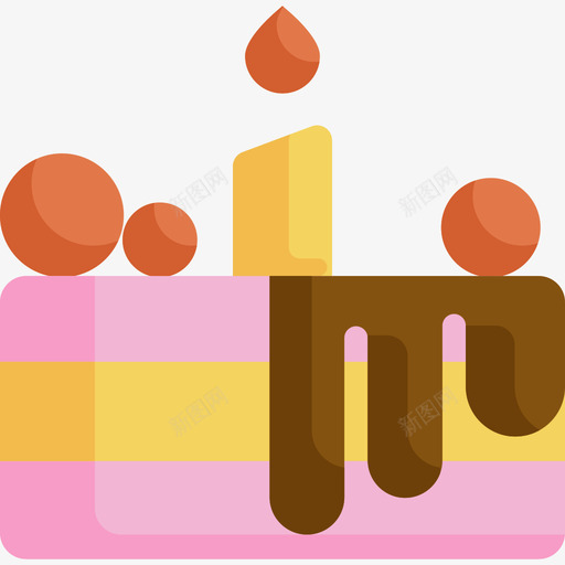 蛋糕童年4扁平图标svg_新图网 https://ixintu.com 扁平 童年4 蛋糕