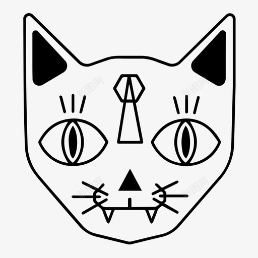 神秘猫炼金术魔法图标svg_新图网 https://ixintu.com 炼金术 神秘 神秘猫 魔法