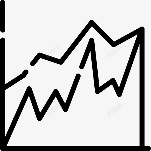折线图图表3线性图图标svg_新图网 https://ixintu.com 图表3 折线图 线性图