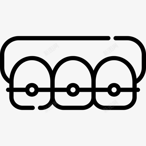 牙套牙科护理8线性图标svg_新图网 https://ixintu.com 牙套 牙科护理8 线性