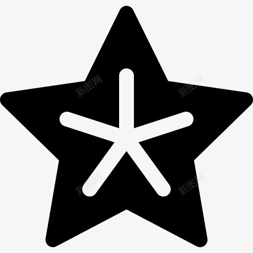 海星海洋生物10填充图标svg_新图网 https://ixintu.com 填充 海星 海洋生物10