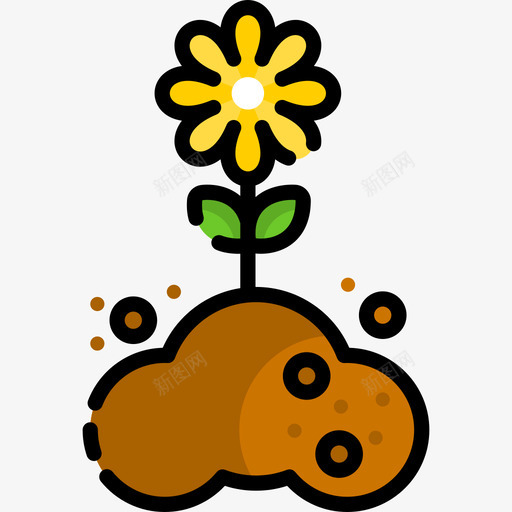 芽春8线形颜色图标svg_新图网 https://ixintu.com 春8 线形颜色 芽