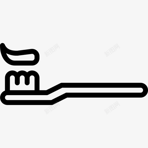 牙刷浴室用品2线性图标svg_新图网 https://ixintu.com 浴室用品2 牙刷 线性
