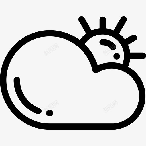 多云野营26直线型图标svg_新图网 https://ixintu.com 多云 直线型 野营26