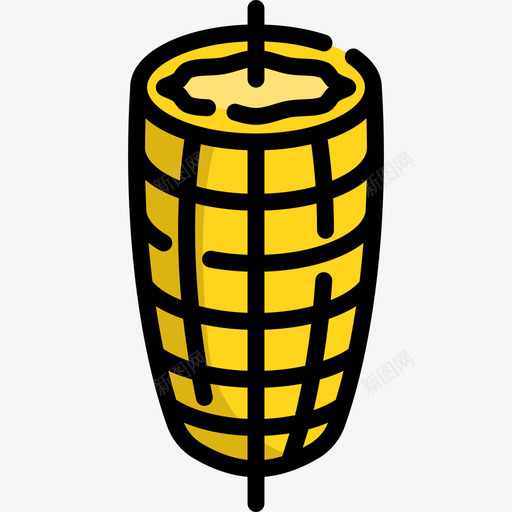 玉米夏季食品饮料线性颜色图标svg_新图网 https://ixintu.com 夏季食品饮料 玉米 线性颜色