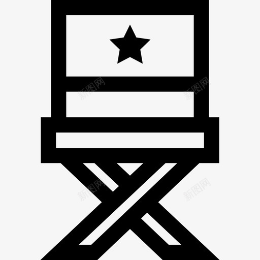 导演席视频工作室2线性图标svg_新图网 https://ixintu.com 导演席 线性 视频工作室2