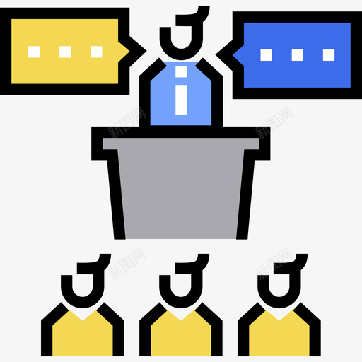 研讨会SEO13线性颜色图标svg_新图网 https://ixintu.com SEO13 研讨会 线性颜色