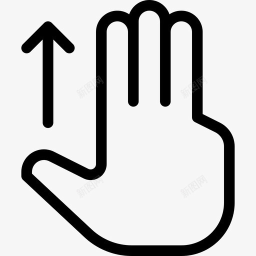 滚动触摸手势3线性图标svg_新图网 https://ixintu.com 滚动 线性 触摸手势3