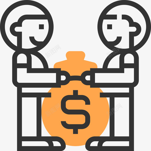 贿赂腐败黄影图标svg_新图网 https://ixintu.com 腐败 贿赂 黄影