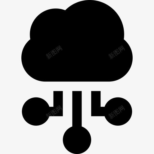 云计算数字营销22已填充图标svg_新图网 https://ixintu.com 云计算 已填充 数字营销22