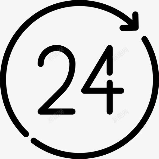 24小时送货5次直达图标svg_新图网 https://ixintu.com 24小时 直达 送货5次