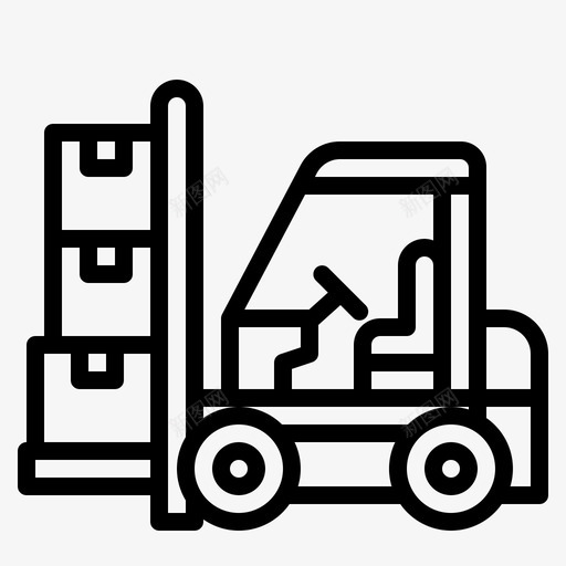 叉车货物包裹图标svg_新图网 https://ixintu.com 包裹 叉车 物流交付大纲 货物