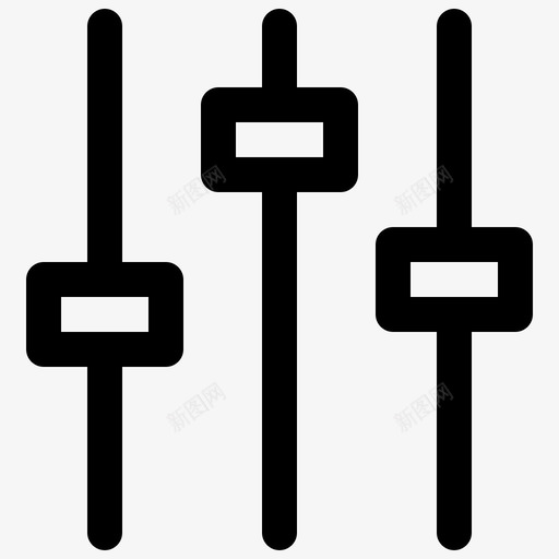 均衡器控制音乐图标svg_新图网 https://ixintu.com 均衡器 控制 设置 音乐 音乐和乐器 音量