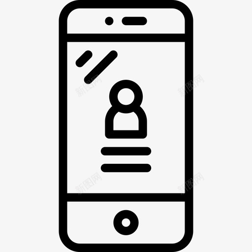 移动电话办公设备5线性图标svg_新图网 https://ixintu.com 办公设备5 移动电话 线性