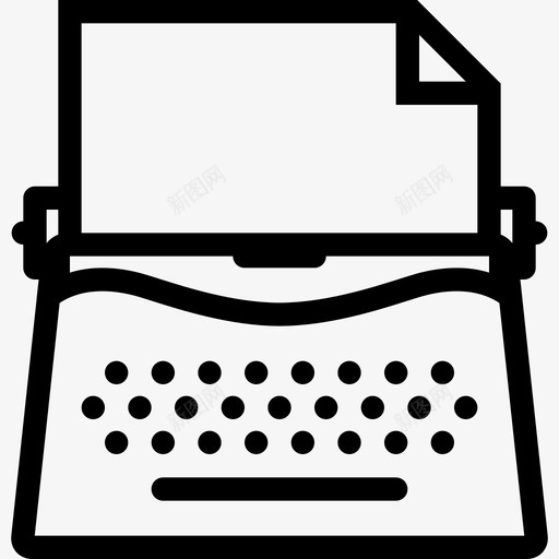 打字机商务和搜索引擎优化2线性图标svg_新图网 https://ixintu.com 商务和搜索引擎优化2 打字机 线性