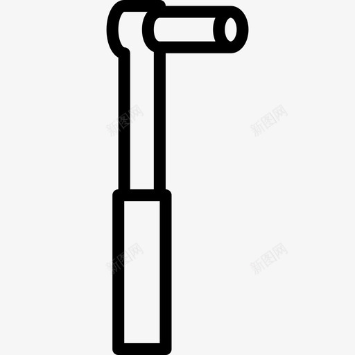 棘轮9号工具线性图标svg_新图网 https://ixintu.com 9号工具 棘轮 线性