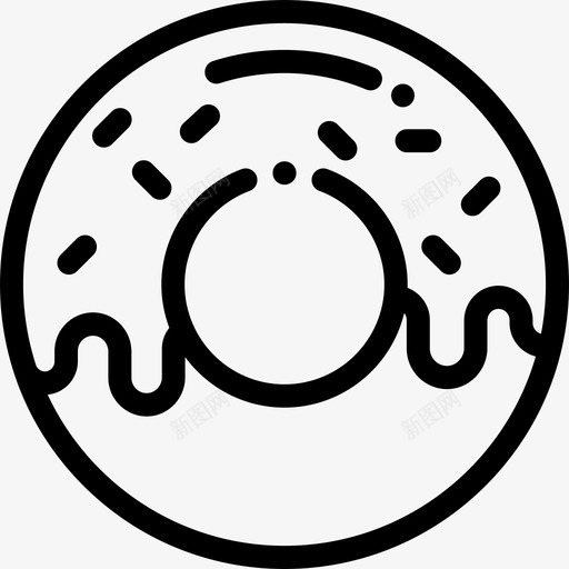 甜甜圈甜食和糖果2直线型图标svg_新图网 https://ixintu.com 甜甜圈 甜食和糖果2 直线型