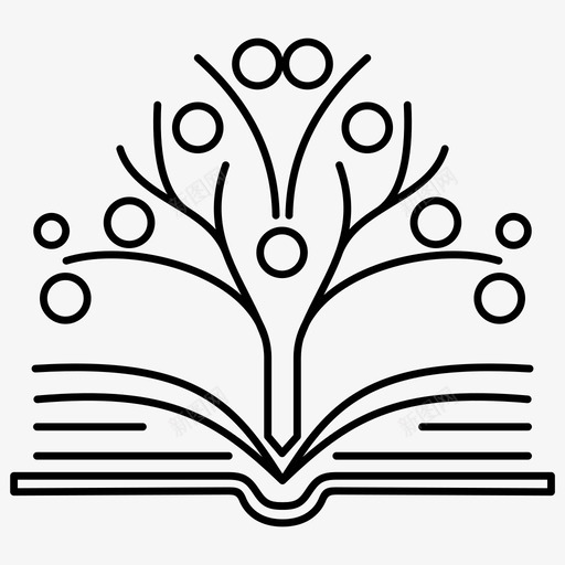 百科全书书店字典图标svg_新图网 https://ixintu.com 书店 字典 学习理念 教育 树和书 百科全书