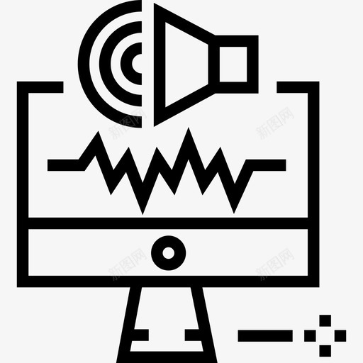 音频seo16线性图标svg_新图网 https://ixintu.com seo16 线性 音频