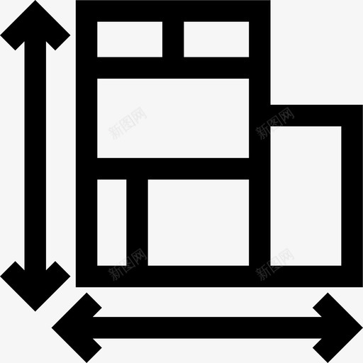 平面图不动产8线性图标svg_新图网 https://ixintu.com 不动产8 平面图 线性