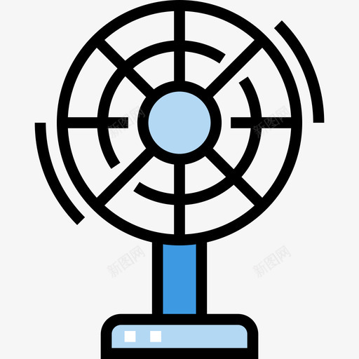 通风机家庭4线性颜色图标svg_新图网 https://ixintu.com 家庭4 线性颜色 通风机