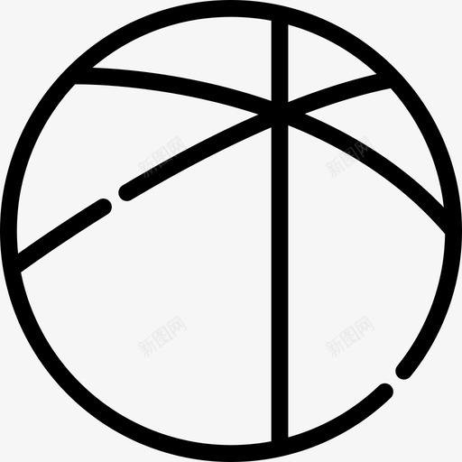 沙滩球暑假9线性图标svg_新图网 https://ixintu.com 暑假9 沙滩球 线性