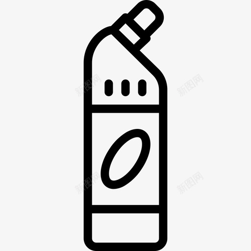 漂白剂浴室用品2线性图标svg_新图网 https://ixintu.com 浴室用品2 漂白剂 线性