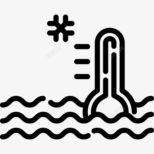 冷水冲浪线性图标svg_新图网 https://ixintu.com 冲浪 冷水 线性