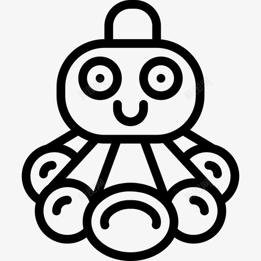 章鱼玩具14直线型图标svg_新图网 https://ixintu.com 玩具14 直线型 章鱼