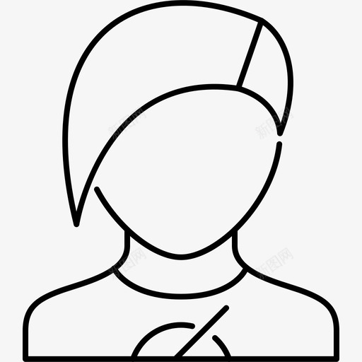 发型风格,女性svg_新图网 https://ixintu.com 发型风格,女性 线性 精美 方正